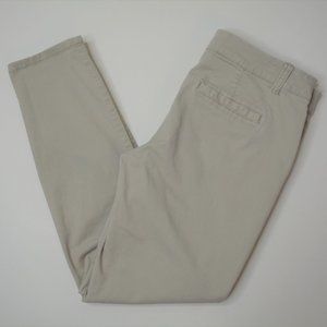 AERO Sz 6 SHORT Women TAN Stretch SKINNY Leg STRETCH Chino LOW Rise TROUSER Pant